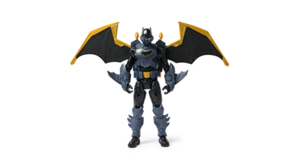 DC Comics , Action Figure Batman Adventures Night Sky, Alto 30 cm con Ali Espandibili, 17 Punti di Articolazione, 7 Accessori e Lancia Proiettili. Giocattoli per Bambini e Bambine, 3+ anni