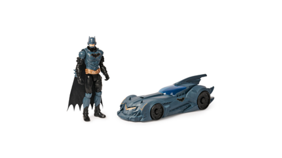 DC Comics Batman, Shadow Guardian Batmobile e action figure di Batman, giocattoli per bambini dai 3 anni in su