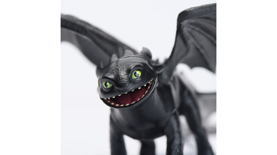 DreamWorks Dragons , How to Train Your Dragon, Toothless, drago da 23 cm, giocattoli per bambini dai 4 anni in su