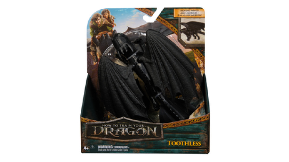 DreamWorks Dragons , How to Train Your Dragon, Toothless, drago da 23 cm, giocattoli per bambini dai 4 anni in su