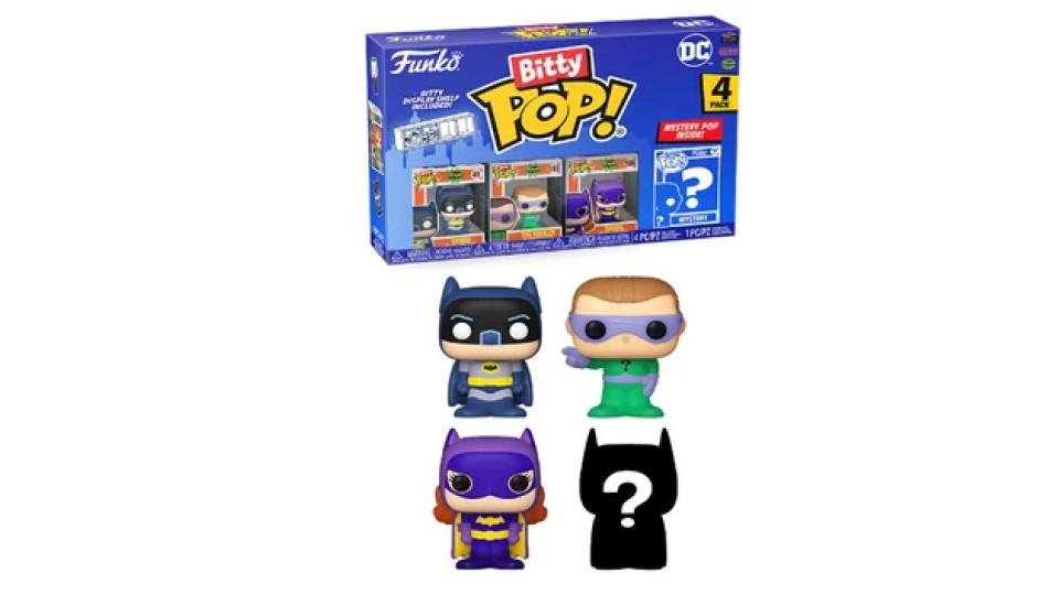 FUNKO POP! Bitty Pop Batman Adam West 4 Personaggi Dc Comics Vinyl Figure - 2,5 Cm