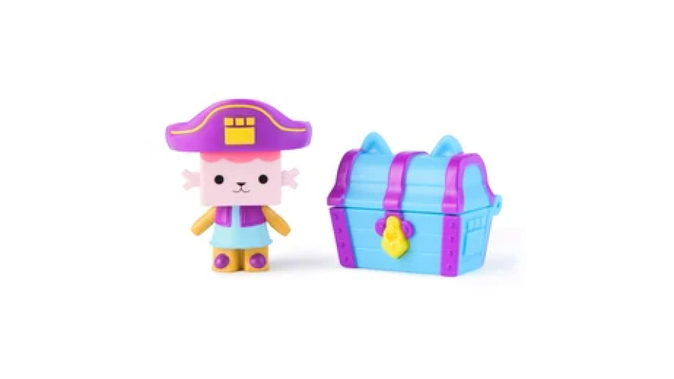 Gabby's Dollhouse , Baby Box Cat e scrigno del tesoro, set con personaggio e accessorio per la casa delle bambole, giocattoli per bambine e bambini dai 3 anni in su