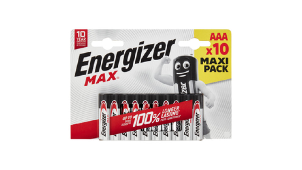 Energizer Max AAA 10 pz