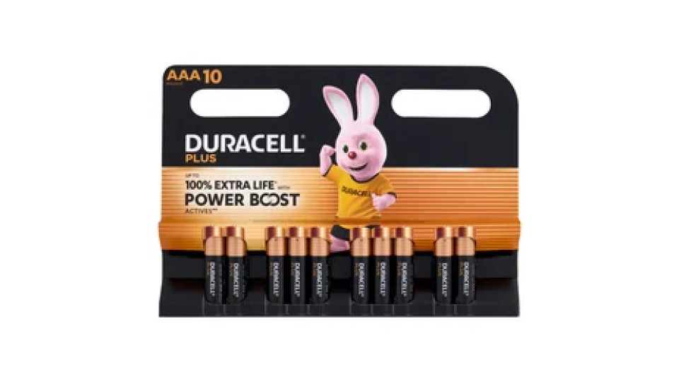 Duracell Plus AAA 10 Mini Stilo / Micro Alcalina 1.5V MN2400 10 pz