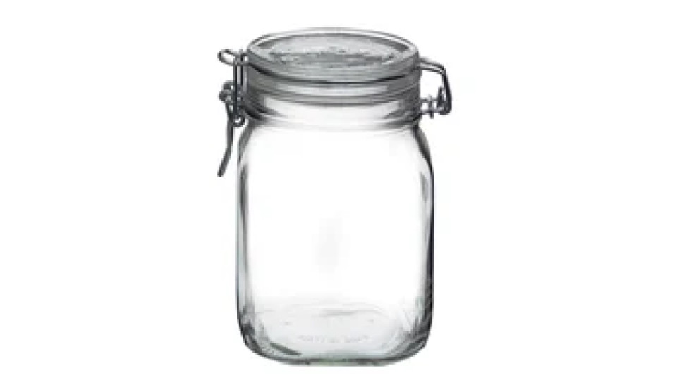 Bormioli Rocco Vaso Vetro Fido con Tappo Ermetico Rettangolare 1 lt