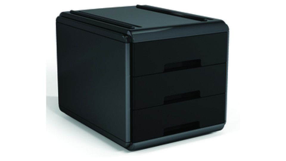 ARDA Minicassettiera MyDesk 3 Cassetti Nero