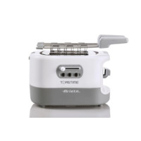 Ariete 159 Toastime, Tostapane Elettrico, Capacità 2 fette, 9 livelli di doratura, 700 W, 3 funzioni, Bianco