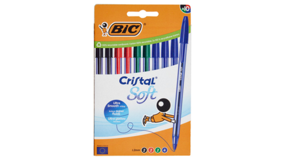 Bic Cristal Soft Penna a sfera 1.2mm 10 pz