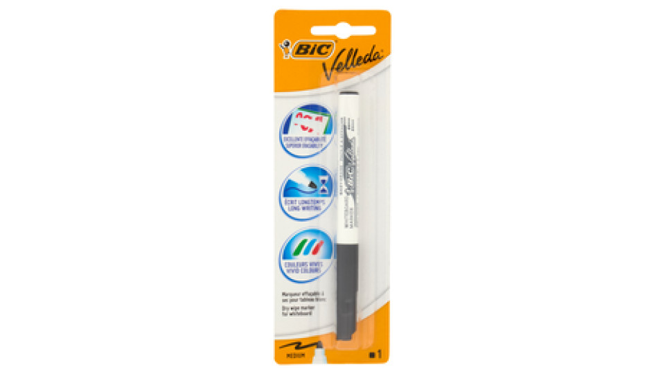 Bic Velleda Marcatore per lavagna bianca Medium Nero 1 pezzo