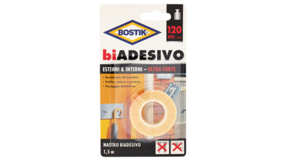 Bostik biAdesivo Esterni & Interni - Ultra Forte 1,5 m x 19 mm