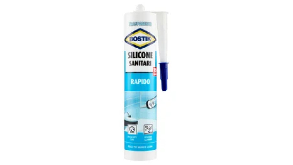 Bostik Silicone Sanitari Rapido Trasparente 280 ml