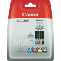 Canon CLI-551 C/M/Y/BK w/sec cartuccia d'inchiostro 4 pz Originale Resa standard Nero, Ciano, Magenta, Giallo