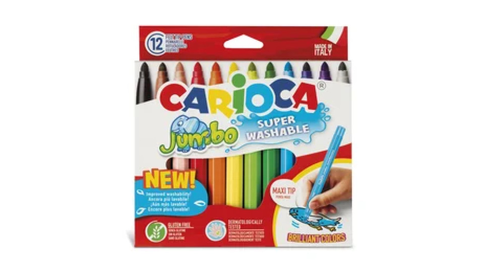 Carioca Jumbo Box 12pcs Felt Tip Pens