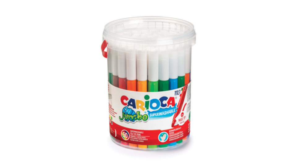 Carioca Jumbo Tube 50pcs Felt Tip Pens