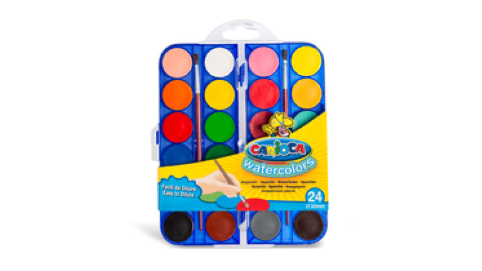 Carioca Watercolors pittura ad acqua Multi Palette 24 pz
