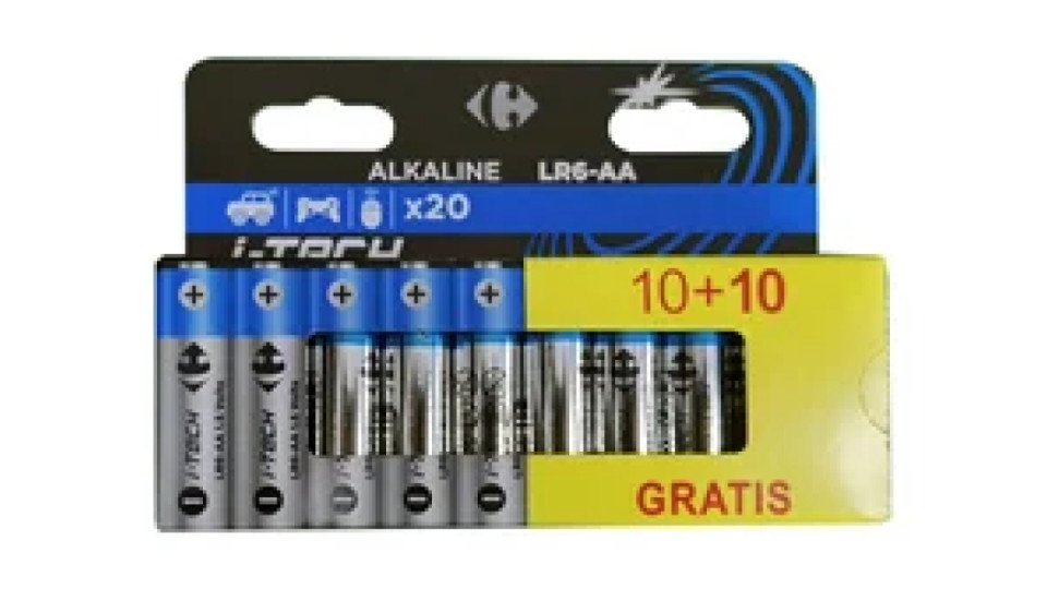 Carrefour 10+10pz Pile AA stilo
