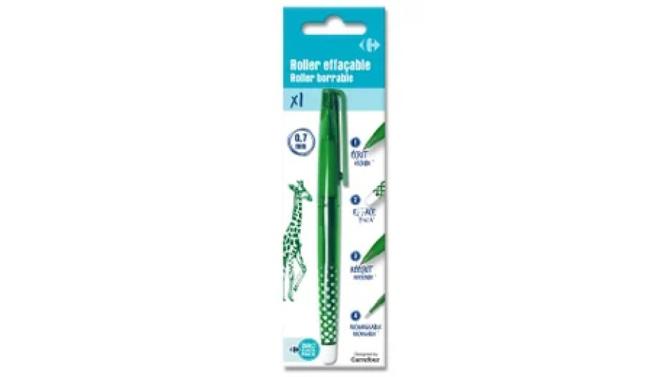 Carrefour 1 penna cancellabile verde