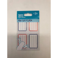 Carrefour 24 Etichette Blu/Rosse 35X56 mm