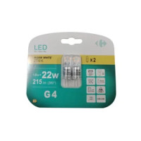 Carrefour 2 led capsula 22W, attacco G4, luce calda