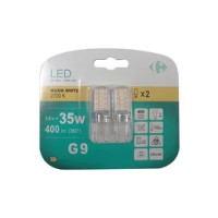 Carrefour 2 led capsula 35W, attacco G9, luce calda