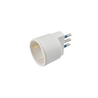 Carrefour Adattatore con spina 10A 2P+T e presa 10-16A 2P+T (standard Italiano 10A e tedesco 16A con terra laterale), IMQ, CE