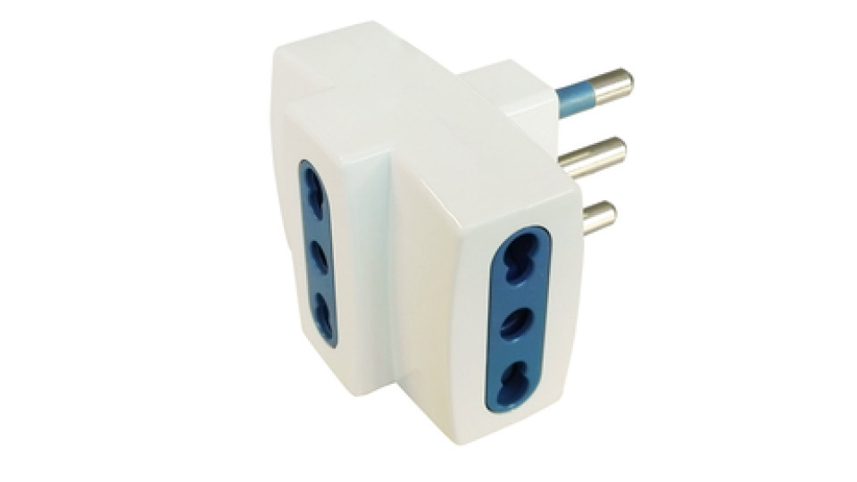 Carrefour Adattatore con spina 16A 2P+T e 3 prese bivalenti 10/16A 2P+T, IMQ, CE