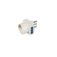 Carrefour Adattatore pluristandard con spina 16A 2P+T, 2 prese bivalenti 10/16A 2P+T e 1 presa 10-16A 2P+T (stand. italiano 10A e tedesco 16A con terra laterale),IMQ, CE