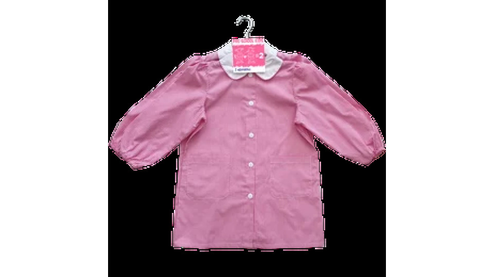 Carrefour Confezione 2 Grembiuli Asilo Bambina Quadretto Rosa Mis.5 Anni