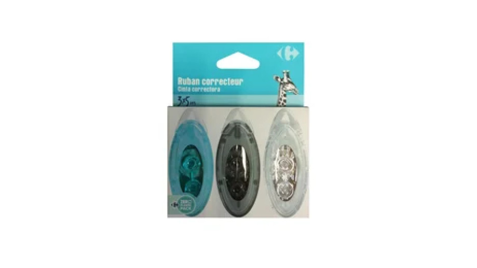 Carrefour Correttori a nastro 3 pezzi 5mmx6M