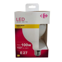 Carrefour Led Globo smerigliata 100W, attacco E27, luce calda