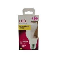 Carrefour Led goccia smerigliata 100W, attacco E27, luce calda