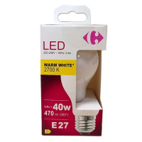 Carrefour Led goccia smerigliata 40W, attacco E27, luce calda