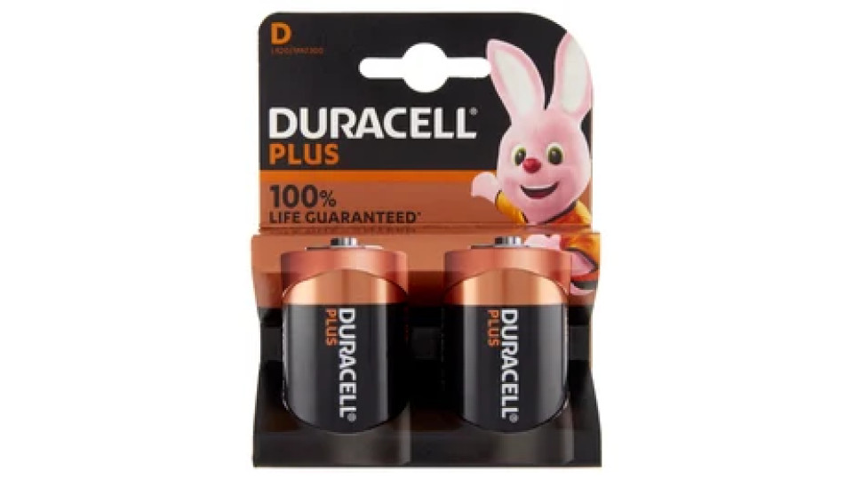 Duracell Plus D Batterie Torcia Alcaline 1.5V LR20 MN1300 confezione da 2 Pile Duracell