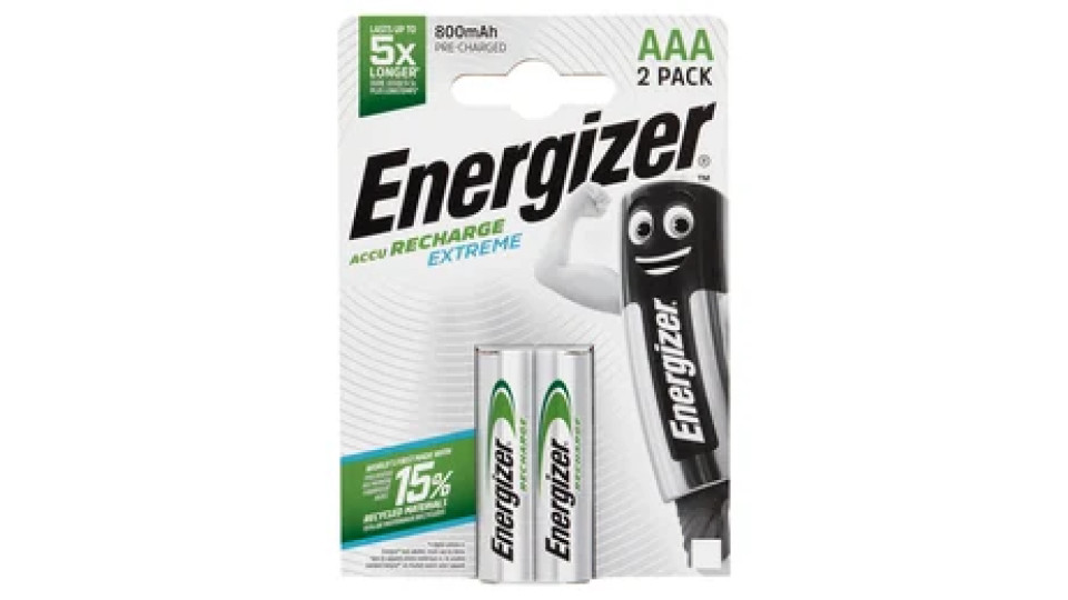 Energizer Accu Recharge Extreme AAA 2 pz