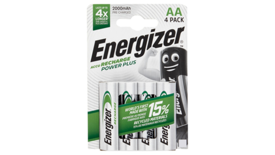 Energizer Accu Recharge Power Plus AA 4 pz
