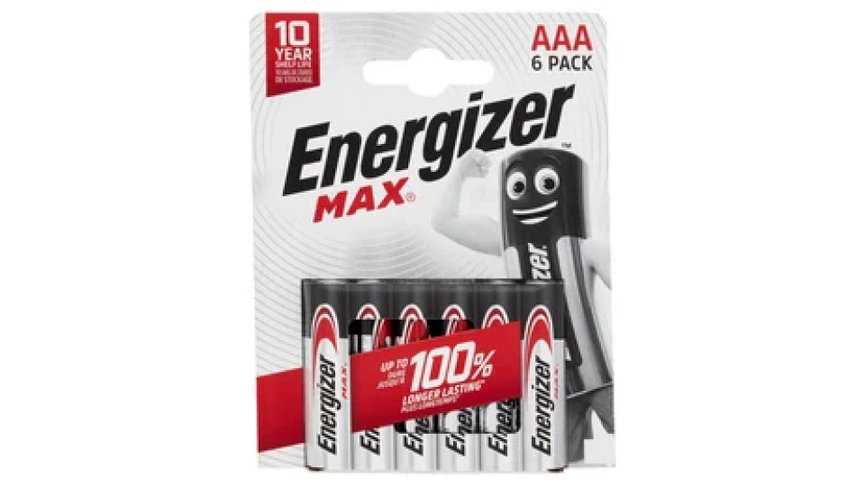 Energizer Max AAA Alkaline 6 pz