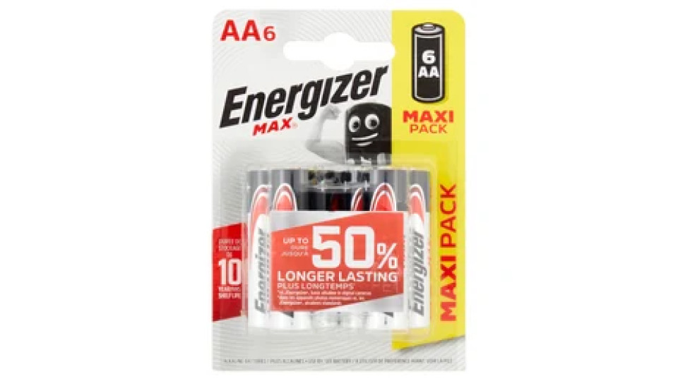 Energizer Max AA Stilo 6 pz