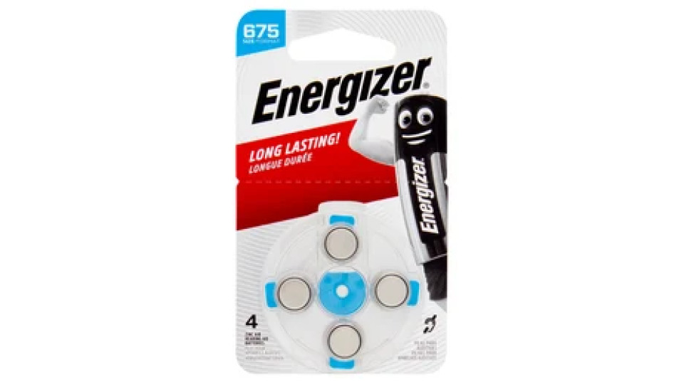 Energizer PR44 Size 675 Zinc Air Hearing Aid Batteries 4 pz