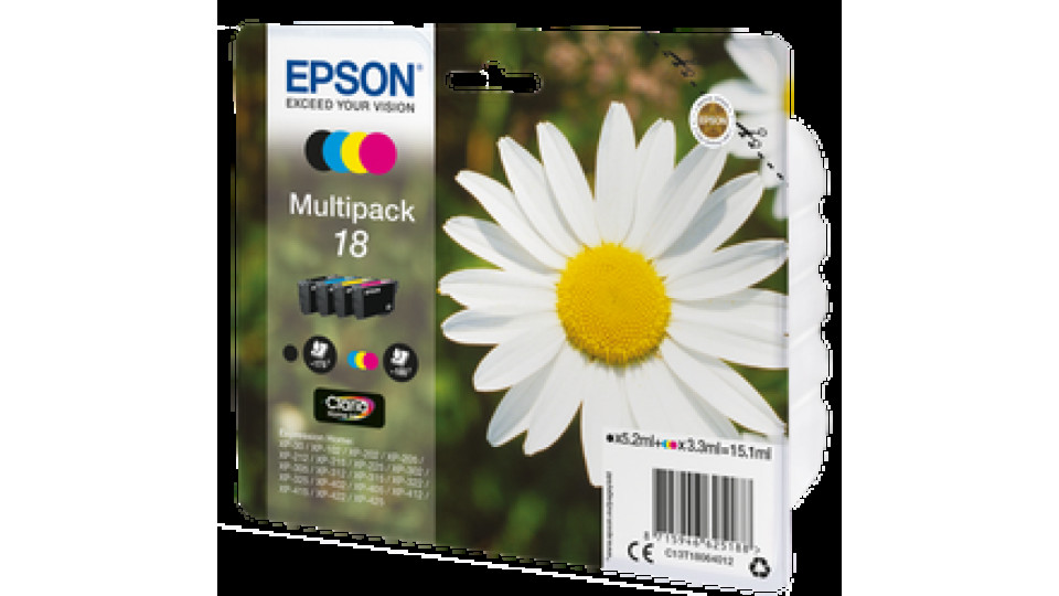 Epson Daisy Multipack Margherita 4 colori Inchiostri Claria Home 18