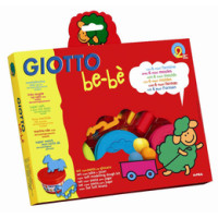 F.I.L.A. Set Pasta Giotto Bebe' - Contiene 3 Barattoli Di Pasta Modellabile, 6 Formine, Mattarello E Coltellino