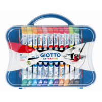 F.I.L.A. Valigetta 24 Tubi Tempera Giotto - Contiene 22 Tubetti Colore Da 12Ml, 2 Tubetti Bianco/Nero Da 21Ml E 2 Pennelli
