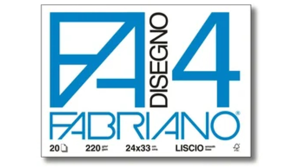 Fabriano Blocco da disegno 20FG. F4 33X48cm riquadrato