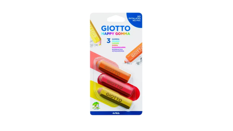 Giotto Happy Gomma, 3 pz
