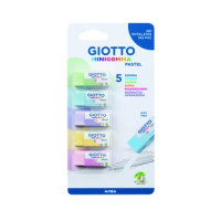 Giotto Minigomma Pastel 5 pz