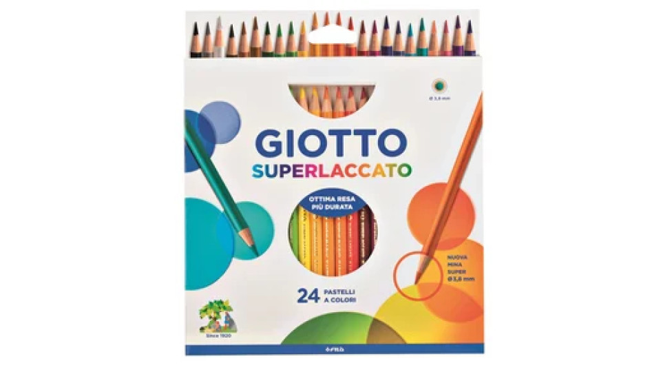 Giotto Superlaccato - Astuccio 24 Pastelli Colorati