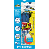 Mitama Penna Cancellabile Blu Goody 2pz Penna in gel con cappuccio