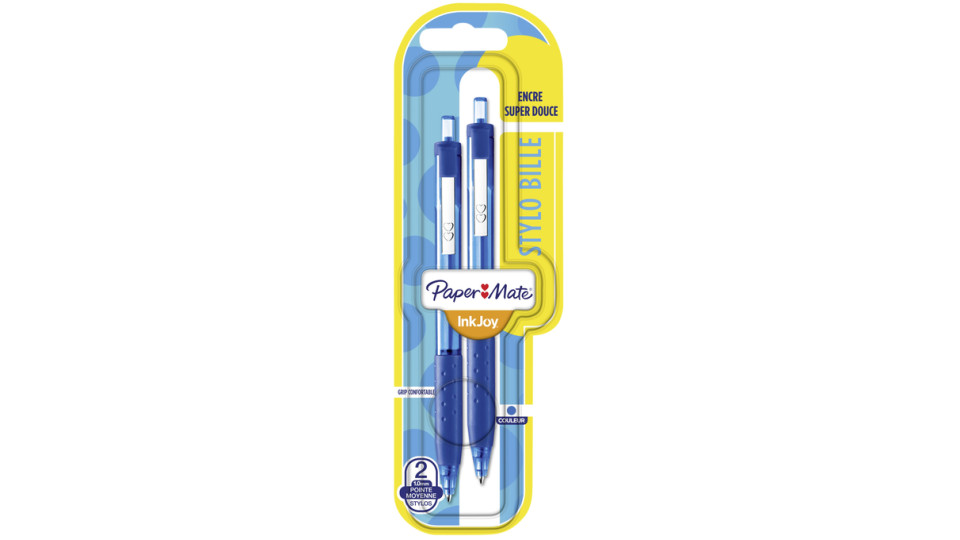 Papermate InkJoy 300 RT Blu Penna a sfera retrattile a clip Medio 2 pz