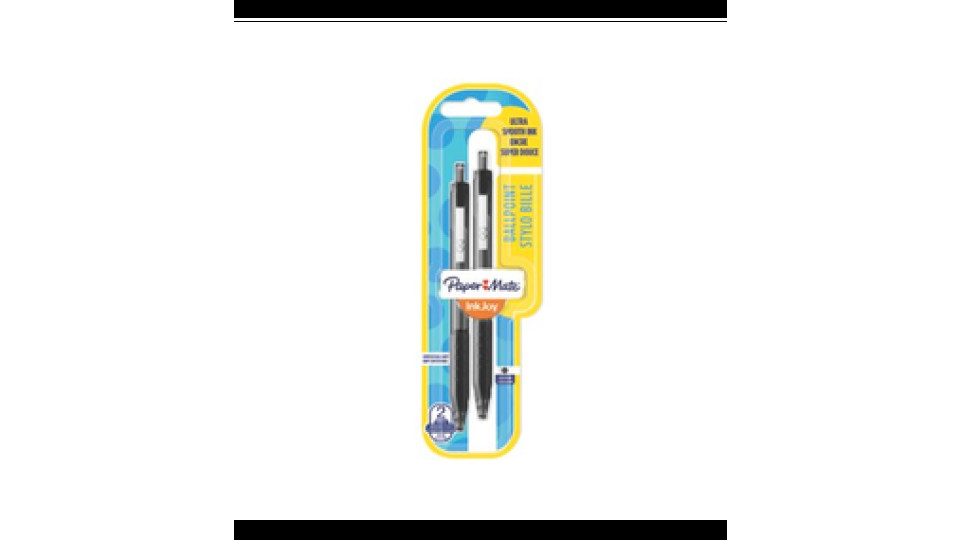 Papermate InkJoy 300RT Nero Penna a sfera retrattile a clip Medio 2 pz