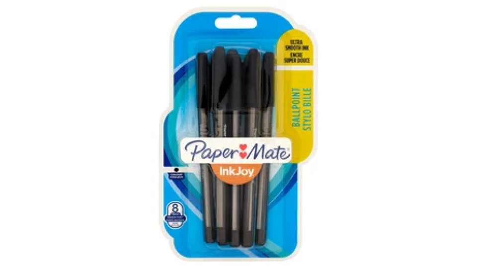 Paper Mate InkJoy Ballpoint 1.0mm Medium Point nere 8 pz