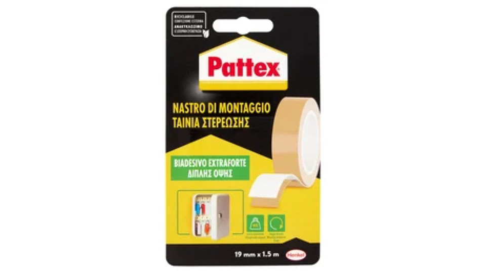 PATTEX Biadesivo Extraforte 19mmx1,5m
